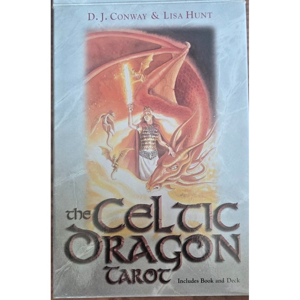 The Celtic Dragon Tarot Deck of Cards & Book by D.J. Conway & Lisa Hunt.